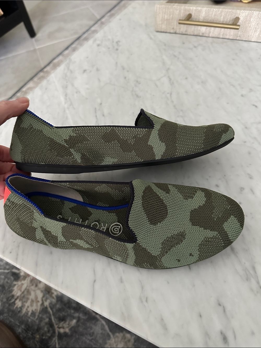 Rothy's Green Camouflage Loafers - Picture 2 of 5